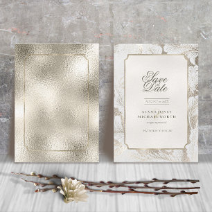 Paisley Wedding Champagne ID767 Save The Date