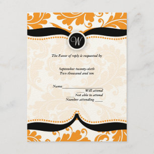 Paisley Wedding RSVP Karte