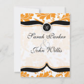 Paisley Wedding RSVP Karte (Rückseite)
