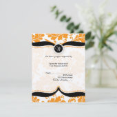 Paisley Wedding RSVP Karte (Stehend Vorderseite)