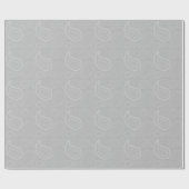 Paisley-Weiß auf grauem Packpapier (Flach)