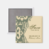 Paisley Western Country Hochzeit SAVE THE DATE Magnet (Vorderseite/Rückseite)