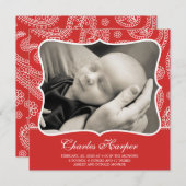 Paisley Western - Geburtshinweise Ankündigung (Vorne/Hinten)