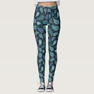 Paisley Wirbel Muster Leggings