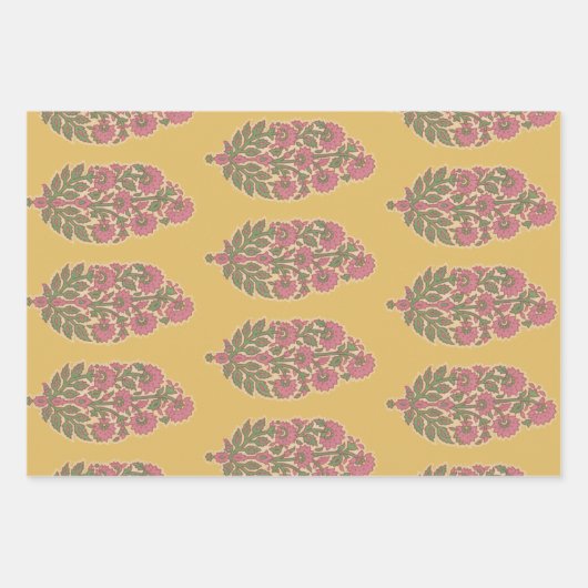 paisley Wrapping Paper Flat Sheet Set of 3 Geschenkpapier Set (Vorderseite)