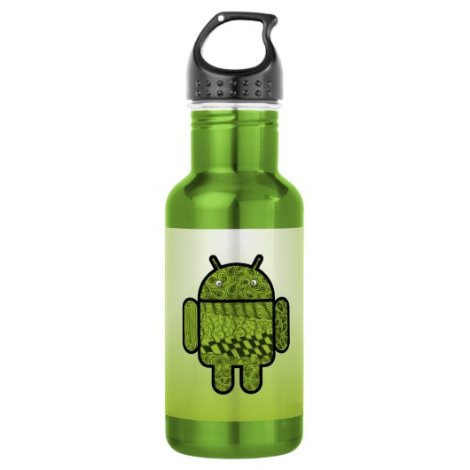 Paisley-Zeichen für den Android™-Roboter Trinkflasche (Vorderseite)