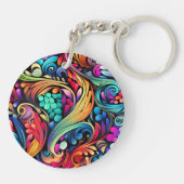 Paisley-Ziermuster Schlüsselanhänger (Rückseite)