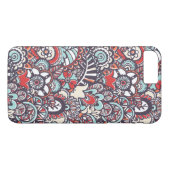 Paisleyblumengekritzel-Muster Case-Mate iPhone Hülle (Rückseite (Horizontal))
