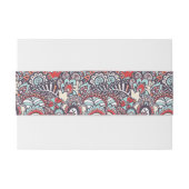 Paisleyblumengekritzel-Muster Einladungsbanderole (Rückseitenbeispiel)