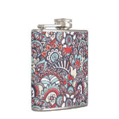 Paisleyblumengekritzel-Muster Flachmann (Rechts)