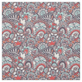 Paisleyblumengekritzel-Muster Stoff (Muster)