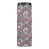 Paisleyblumengekritzel-Muster Thermosbecher (Rückseite)