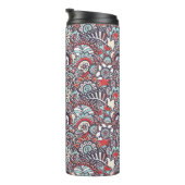 Paisleyblumengekritzel-Muster Thermosbecher (Nach rechts gedreht)