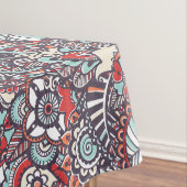 Paisleyblumengekritzel-Muster Tischdecke (Beispiel)