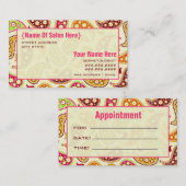 Paisleycosmetologist-Salon-Verabredung Terminkarte (Vorne/Hinten)