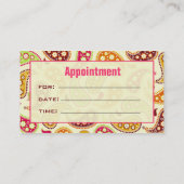 Paisleycosmetologist-Salon-Verabredung Terminkarte (Rückseite)