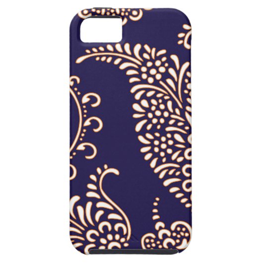 Paisleygirly Blumenhennastrauchmuster des Damastes Case-Mate iPhone Hülle (Rückseite)