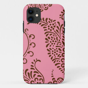 Paisleygirly Blumenhennastrauchmuster des Damastes iPhone 11 Hülle