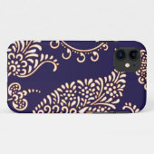 Paisleygirly Blumenhennastrauchmuster des Damastes Case-Mate iPhone Hülle (Rückseite (Horizontal))