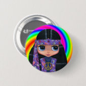 Paisleyhippie-Puppen-Strudel-Knopf Button (Vorne & Hinten)