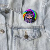 Paisleyhippie-Puppen-Strudel-Knopf Button (Beispiel)
