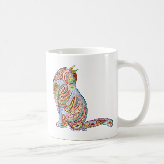 Paisleykatze Kaffeetasse