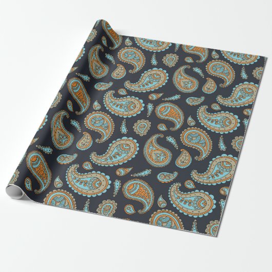 Paisleymuster Geschenkpapier (Ungerollt)