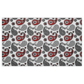 Paisleymuster, -SCHWARZES, -WEISS und -ROT Stoff (Fat Quarter (45,7 x 55,9 cm))