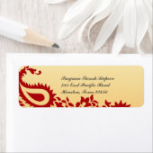Paisleys Elegant Indian Return Address Label (Insitu)