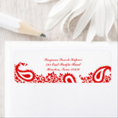 Paisleys Elegant Indian Return Address Label (Insitu)