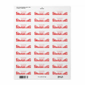 Paisleys Elegant Indian Return Address Label (Vorne)