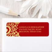 Paisleys Elegant Indian Return Address Label (Insitu)
