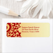 Paisleys Elegant Indian Return Address Label (Insitu)