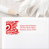 Paisleys Elegant Indian Return Address Label (Insitu)