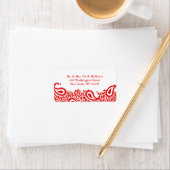 Paisleys Elegant Indian Shipping Address Label Adressaufkleber (Insitu)