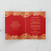 Paisleys Elegant Indian Wedding Folded Einladung (Innenseite)