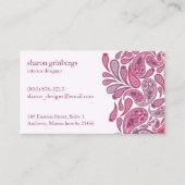 Paisleys Elegante Business Card Visitenkarte (Vorderseite)