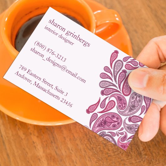 Paisleys Elegante Business Card Visitenkarte