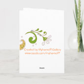 Paisleys Garten - Maßgeschneidert Karte (Rückseite)