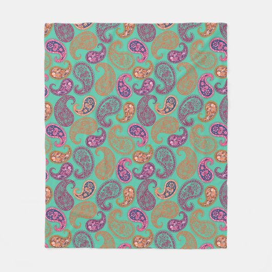 Paisleys Pattern Fleecedecke (Vorderseite)
