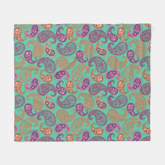 Paisleys Pattern Fleecedecke (Vorderseite (Horizontal))