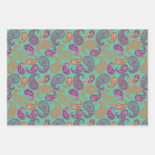 Paisleys Pattern Geschenkpapier Set (Vorderseite 3)