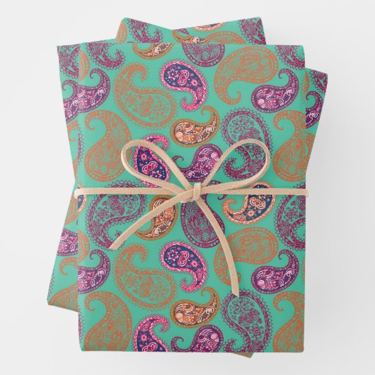 Paisleys Pattern Geschenkpapier Set (Beispiel)