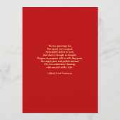 Paisleys Wedding with Programs Flat Invitation Programm (Rückseite)