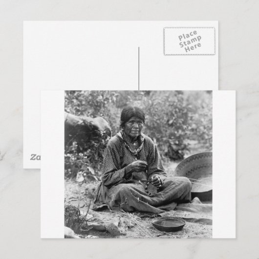 Paiute Basket Maker, 1902 Postkarte (Vorne/Hinten)