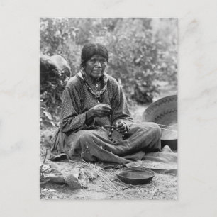 Paiute Basket Maker, 1902 Postkarte