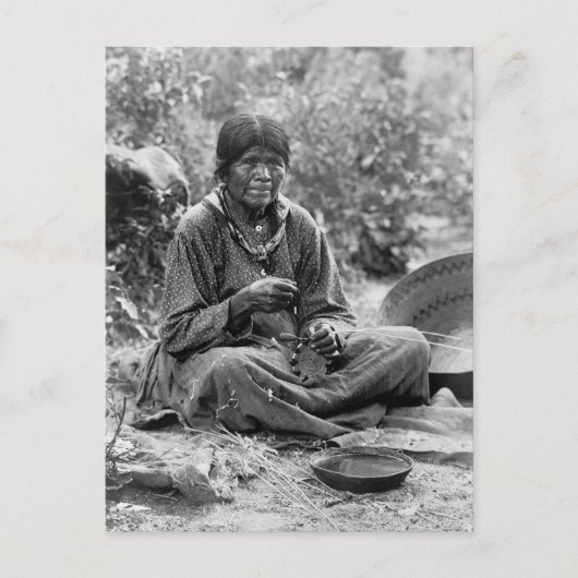 Paiute Basket Maker, 1902 Postkarte (Vorderseite)