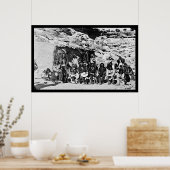 Paiute Indian Adobe House 1912 Poster (Küche)