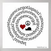 Paix, l'amour et mon escargot poster (Vorne)