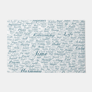 Paix Nuage de Mots Text Motif Message Motif Fußmatte